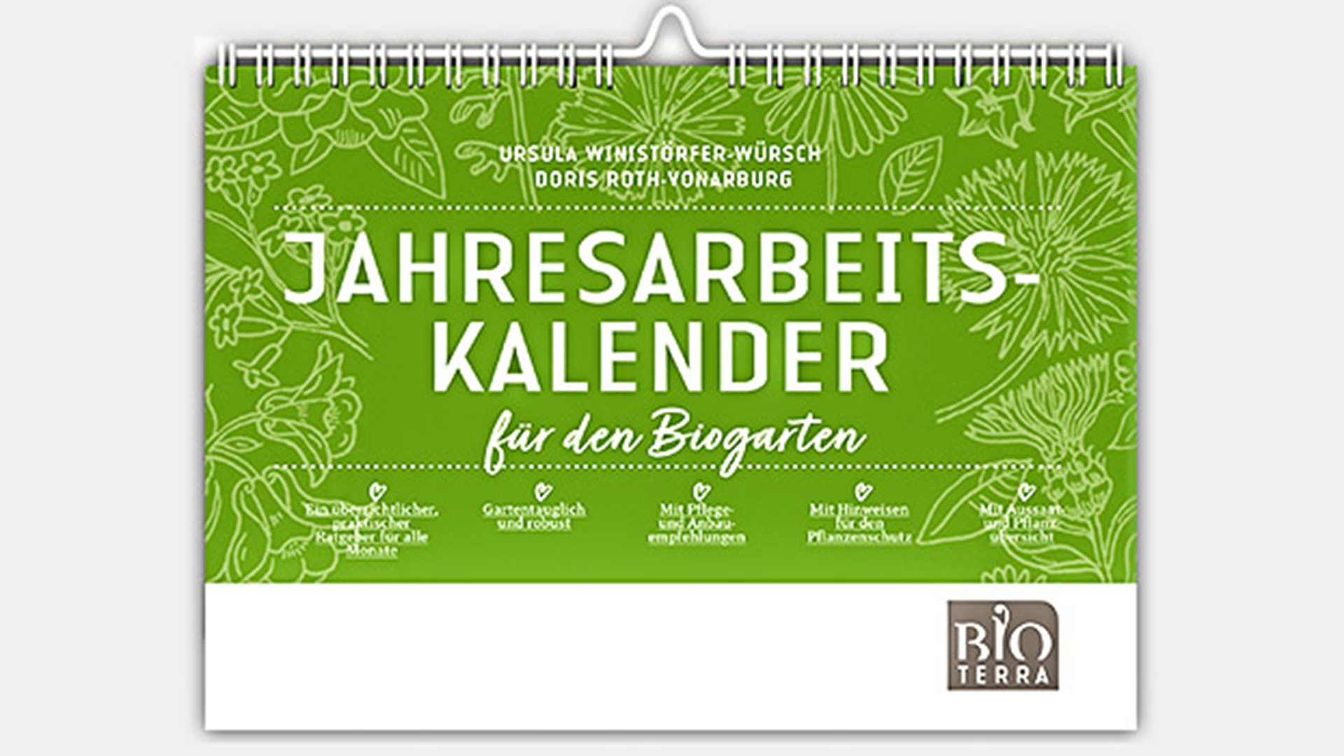 Jahresarbeitskalender für den Biogarten