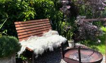 vegan gefilztes Gartenbankfell