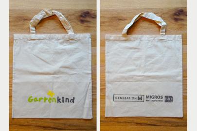 Erntetasche für Gartenkinder, beidseitig bedruckt