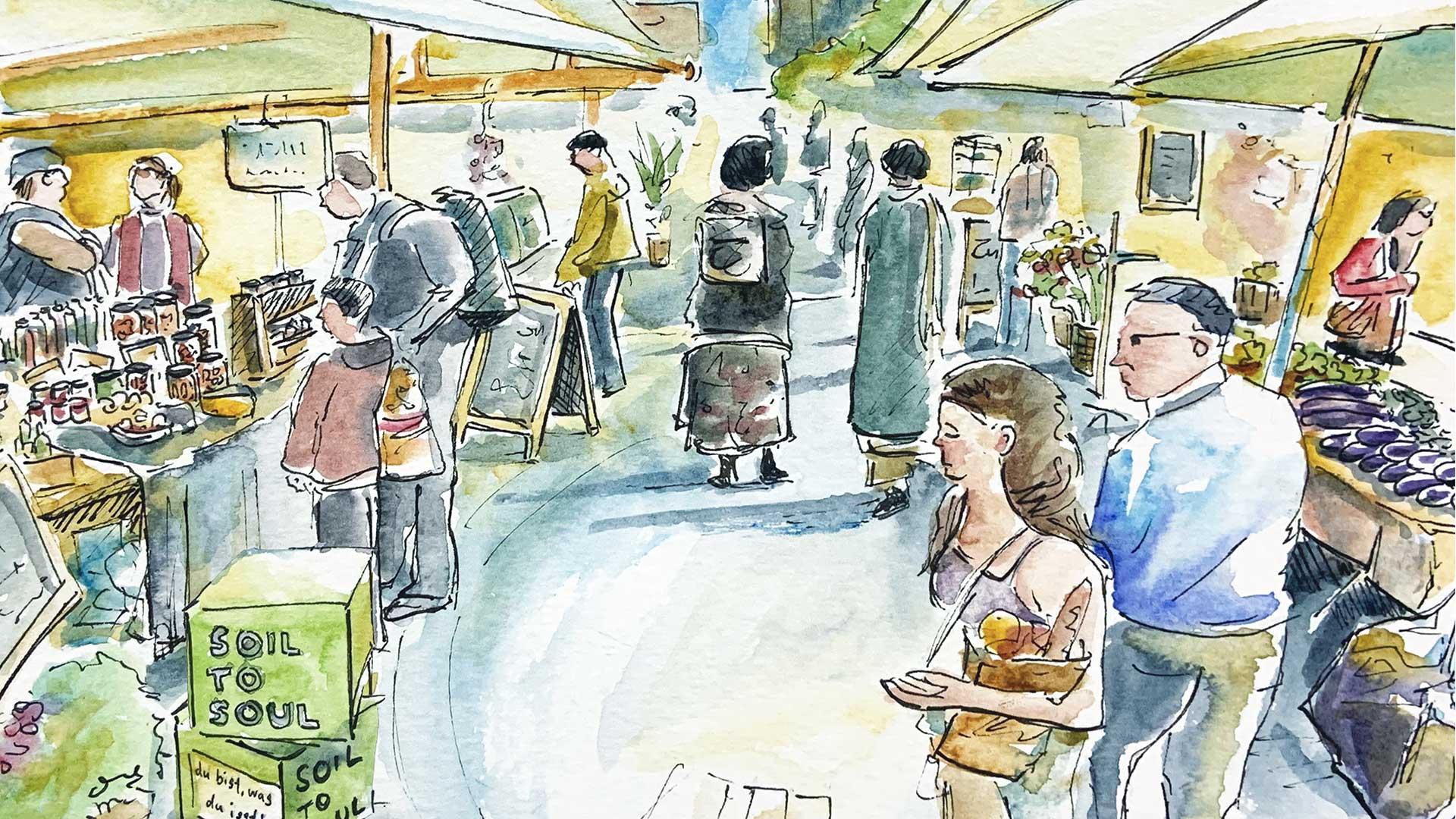 Soil to Soul Market Illustration