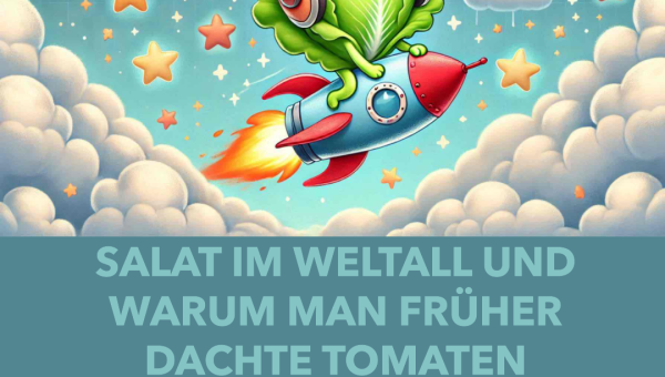 Kurs; Salat im Weltall. KI-generiert 